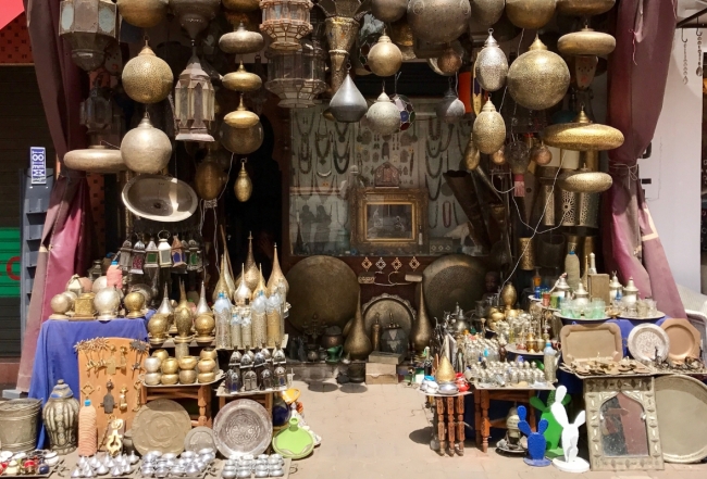 Gift shop in Marrakech by Angela Dansby